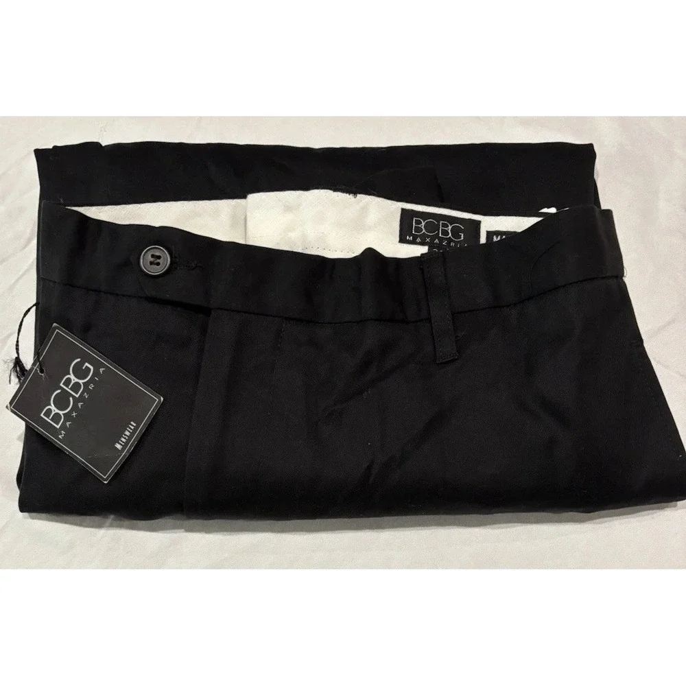 NWT BCBG Max Azria Men's Black Dress Pants Trousers 36x34